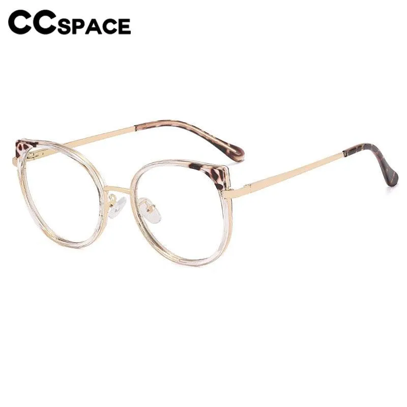 CCspace Women's Full Rim Square Cat Eye Tr 90 Alloy Eyeglasses 56751