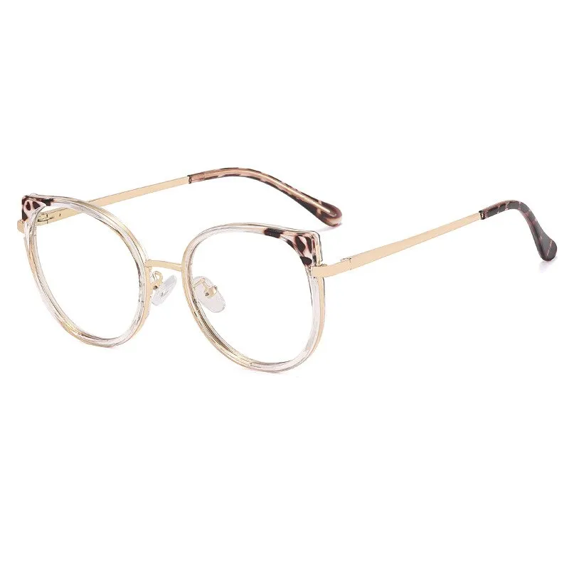 CCspace Women's Full Rim Square Cat Eye Tr 90 Alloy Eyeglasses 56751