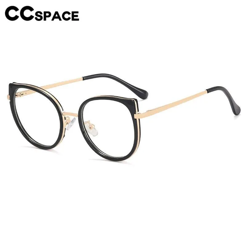 CCspace Women's Full Rim Square Cat Eye Tr 90 Alloy Eyeglasses 56751