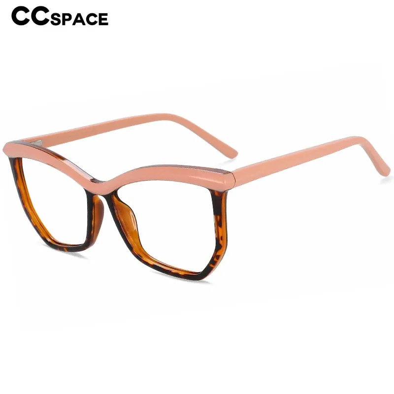 CCspace Women's Full Rim Square Cat Eye Tr 90 Eyeglasses 55998