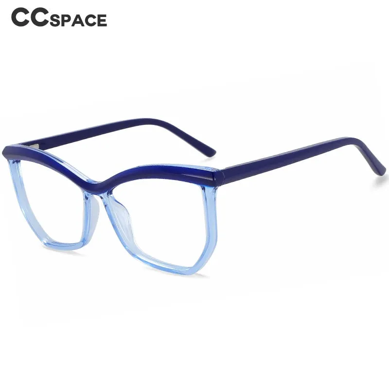 CCspace Women's Full Rim Square Cat Eye Tr 90 Eyeglasses 55998