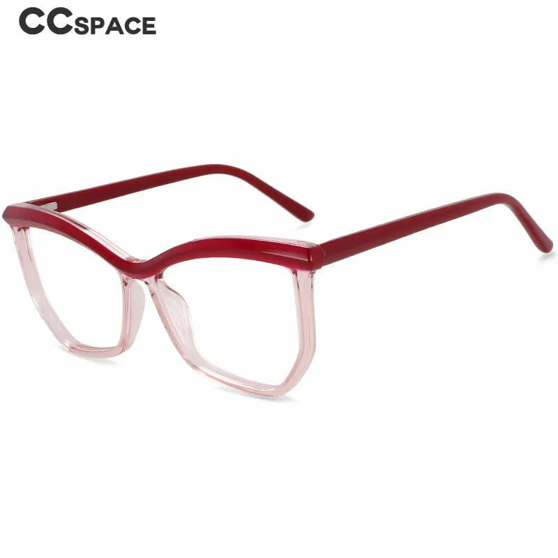 CCspace Women's Full Rim Square Cat Eye Tr 90 Eyeglasses 55998