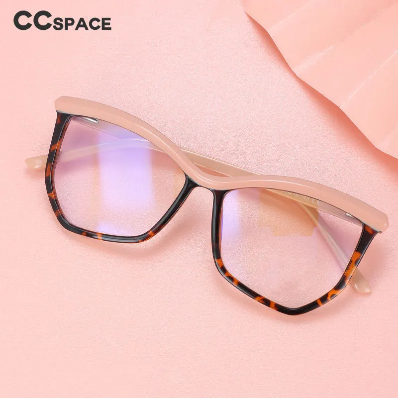 CCspace Women's Full Rim Square Cat Eye Tr 90 Eyeglasses 55998