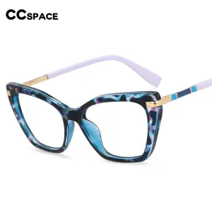 CCspace Women's Full Rim Square Cat Eye Tr 90 Titanium Eyeglasses 54496