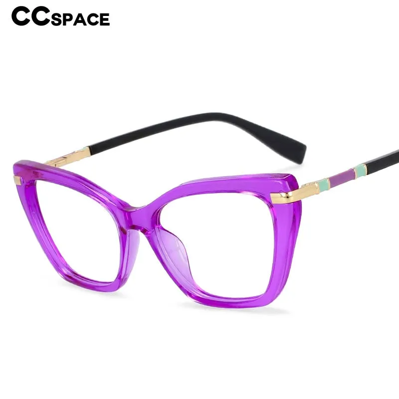 CCspace Women's Full Rim Square Cat Eye Tr 90 Titanium Eyeglasses 54496