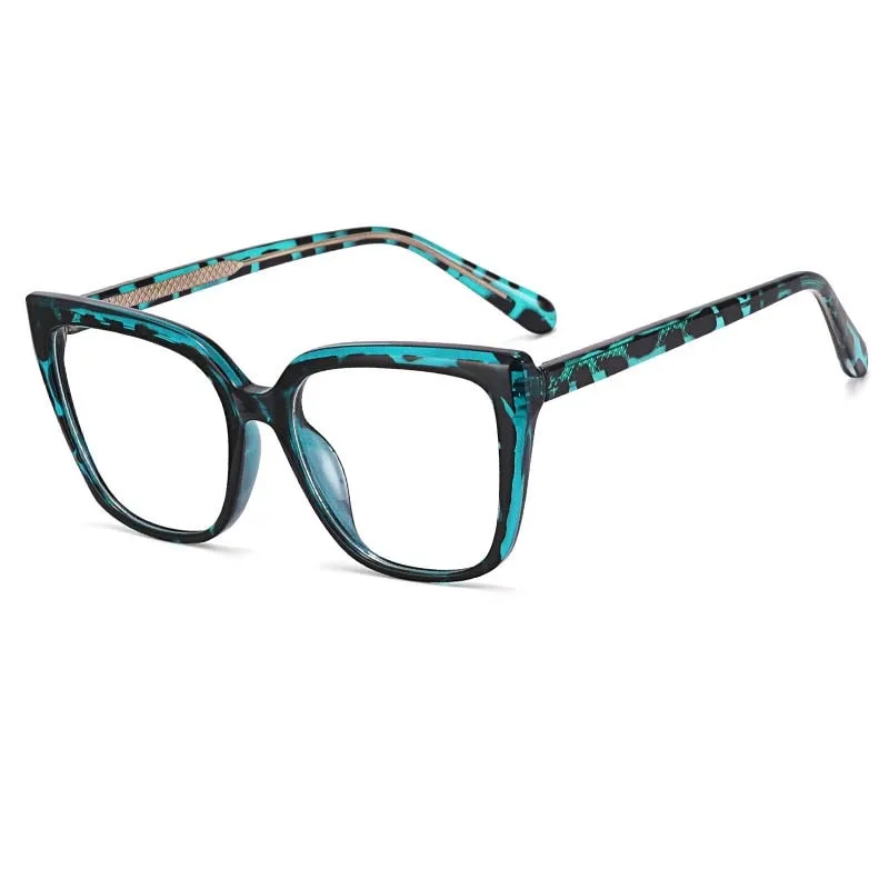 CCspace Women's Full Rim Square Cat Eye Tr 90 Titanium Eyeglasses 54824