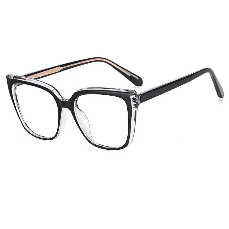 CCspace Women's Full Rim Square Cat Eye Tr 90 Titanium Eyeglasses 54824