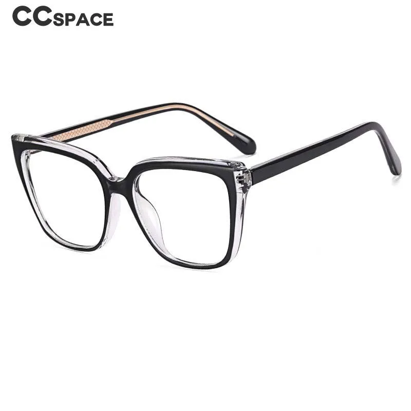 CCspace Women's Full Rim Square Cat Eye Tr 90 Titanium Eyeglasses 54824