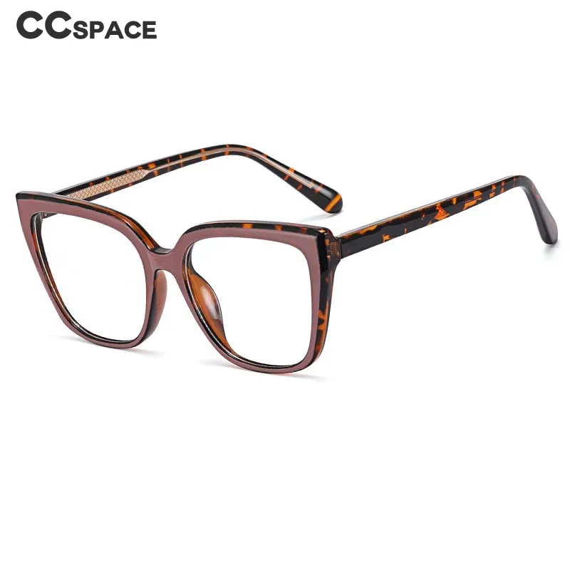 CCspace Women's Full Rim Square Cat Eye Tr 90 Titanium Eyeglasses 54824