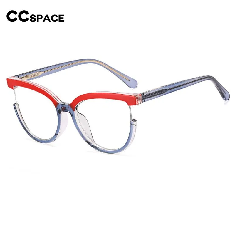 CCspace Women's Full Rim Square Cat Eye Tr 90 Titanium Eyeglasses 54964