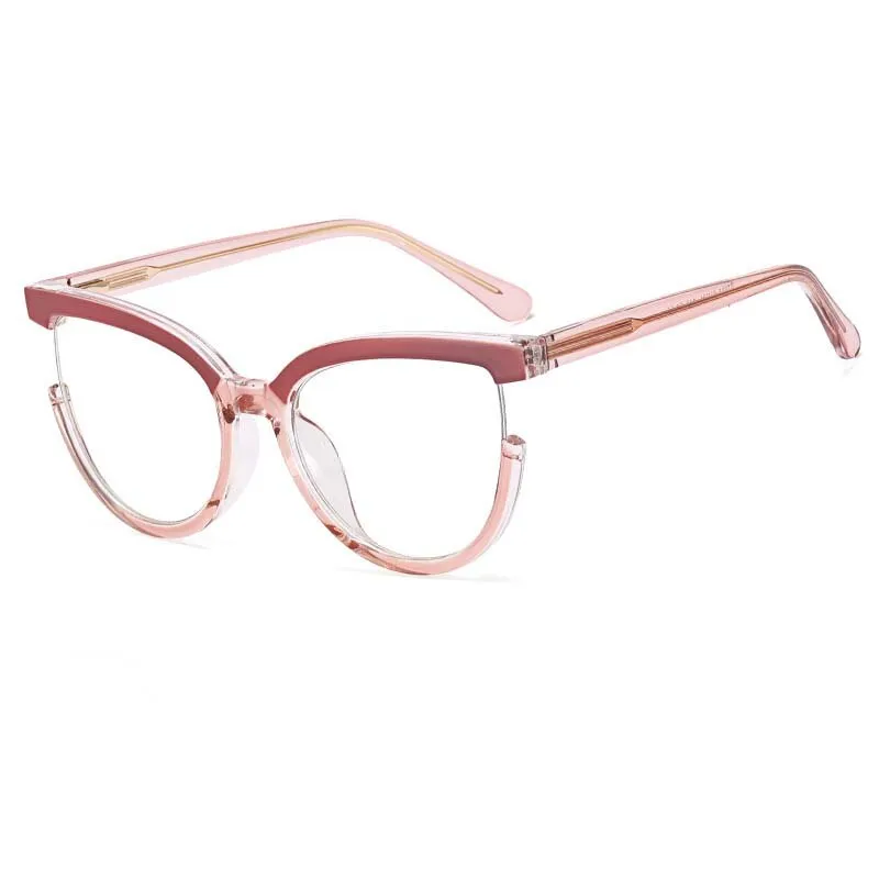 CCspace Women's Full Rim Square Cat Eye Tr 90 Titanium Eyeglasses 54964