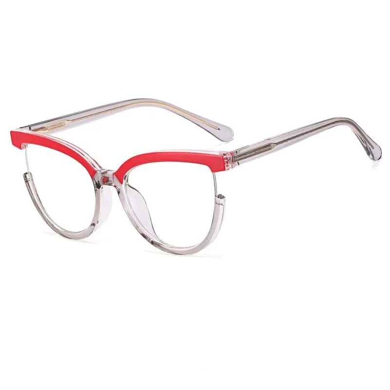 CCspace Women's Full Rim Square Cat Eye Tr 90 Titanium Eyeglasses 54964