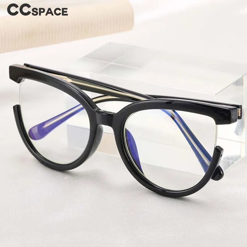 CCspace Women's Full Rim Square Cat Eye Tr 90 Titanium Eyeglasses 54964