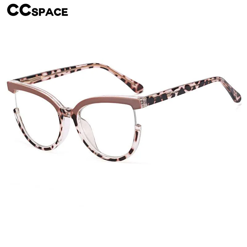 CCspace Women's Full Rim Square Cat Eye Tr 90 Titanium Eyeglasses 54964