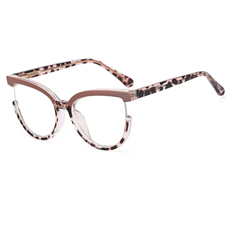 CCspace Women's Full Rim Square Cat Eye Tr 90 Titanium Eyeglasses 54964