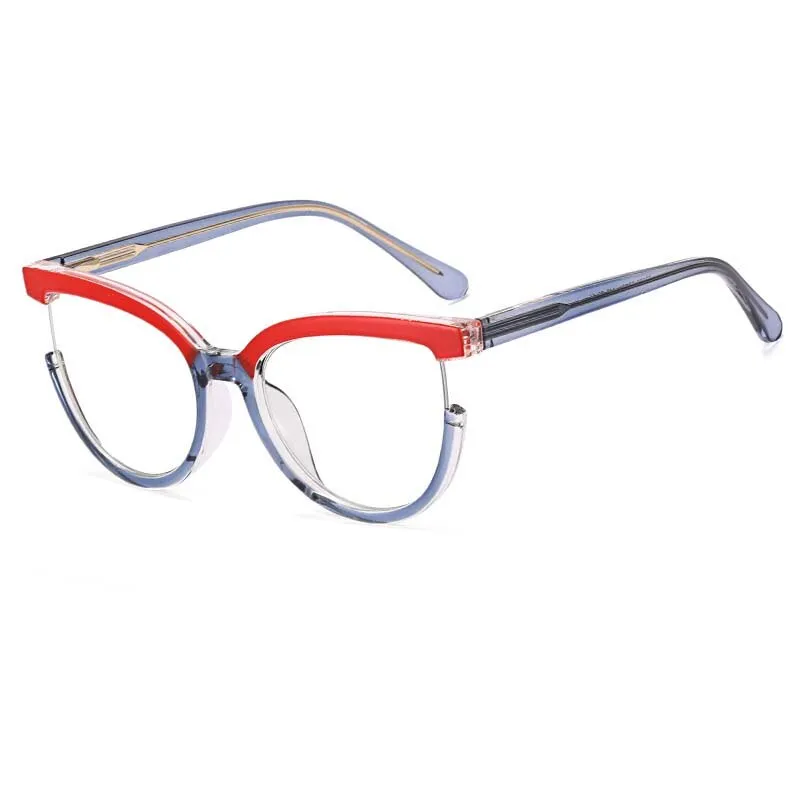 CCspace Women's Full Rim Square Cat Eye Tr 90 Titanium Eyeglasses 54964