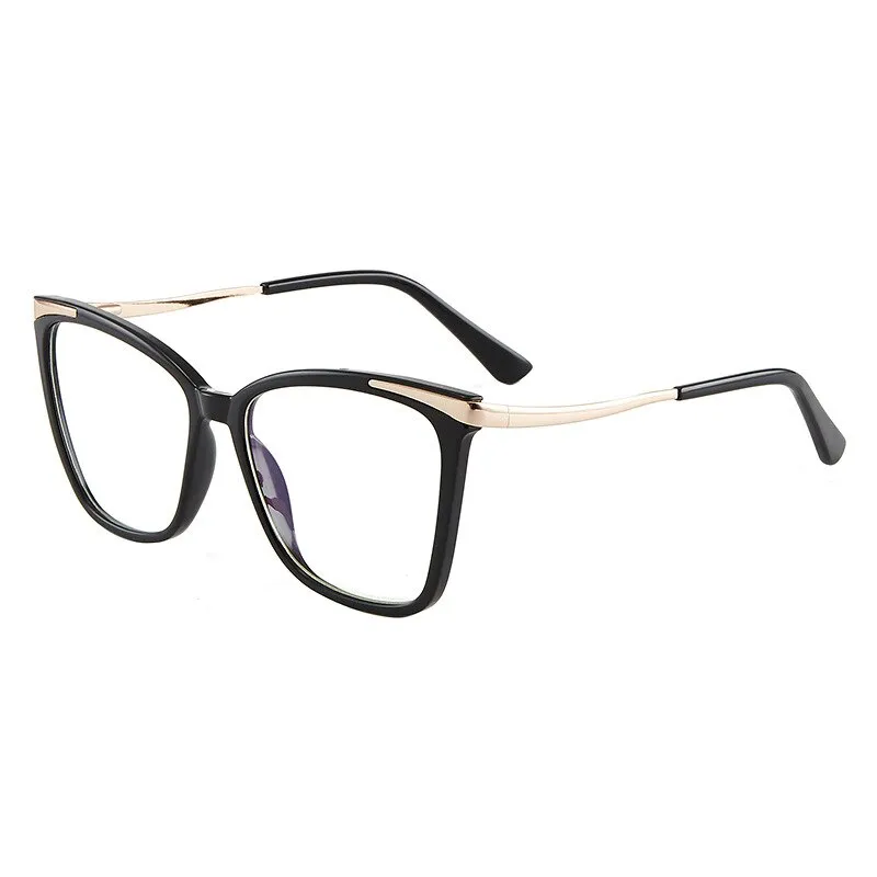 CCspace Women's Full Rim Square Cat Eye Tr 90 Titanium Eyeglasses 55091