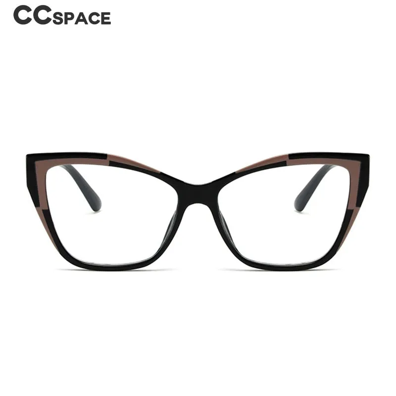 CCspace Women's Full Rim Square Cat Eye Tr 90 Titanium Eyeglasses 55485