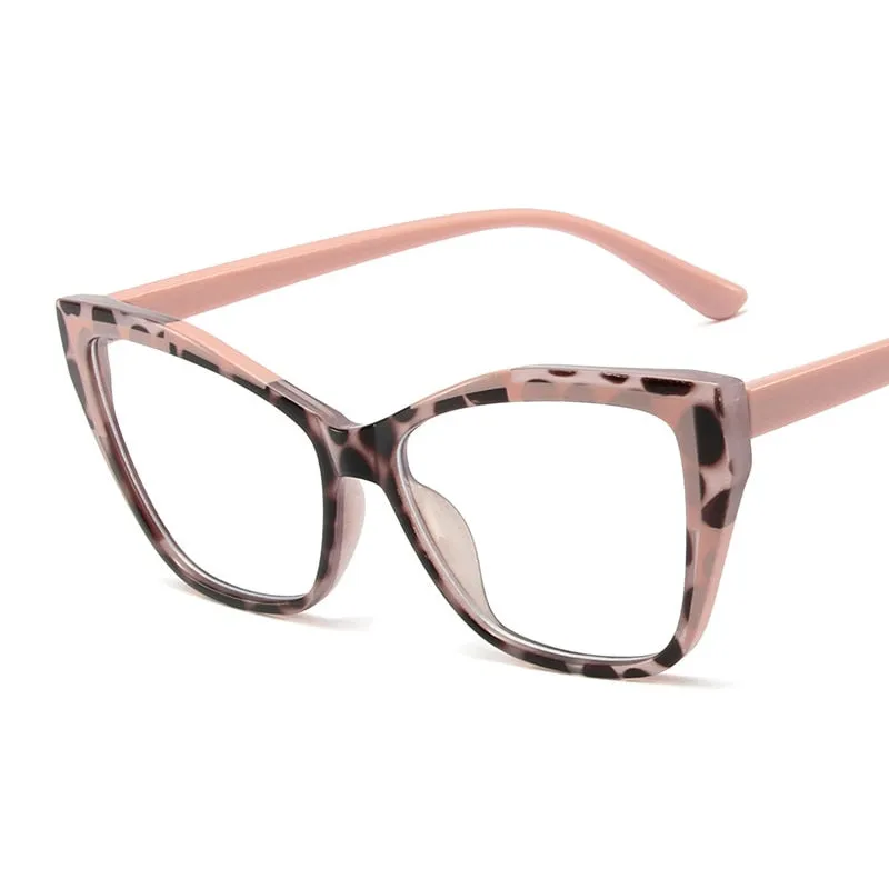 CCspace Women's Full Rim Square Cat Eye Tr 90 Titanium Eyeglasses 55485