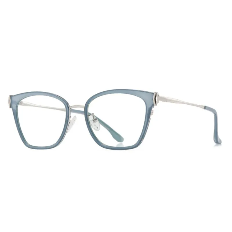 CCspace Women's Full Rim Square Cat Eye Tr 90 Titanium Eyeglasses 55602