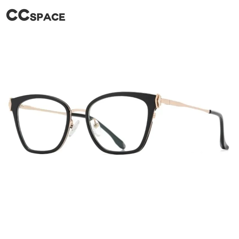 CCspace Women's Full Rim Square Cat Eye Tr 90 Titanium Eyeglasses 55602