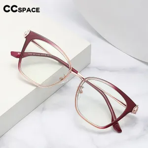 CCspace Women's Full Rim Square Cat Eye Tr 90 Titanium Eyeglasses 55602