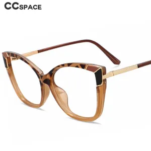 CCspace Women's Full Rim Square Cat Eye Tr 90 Titanium Eyeglasses 56153