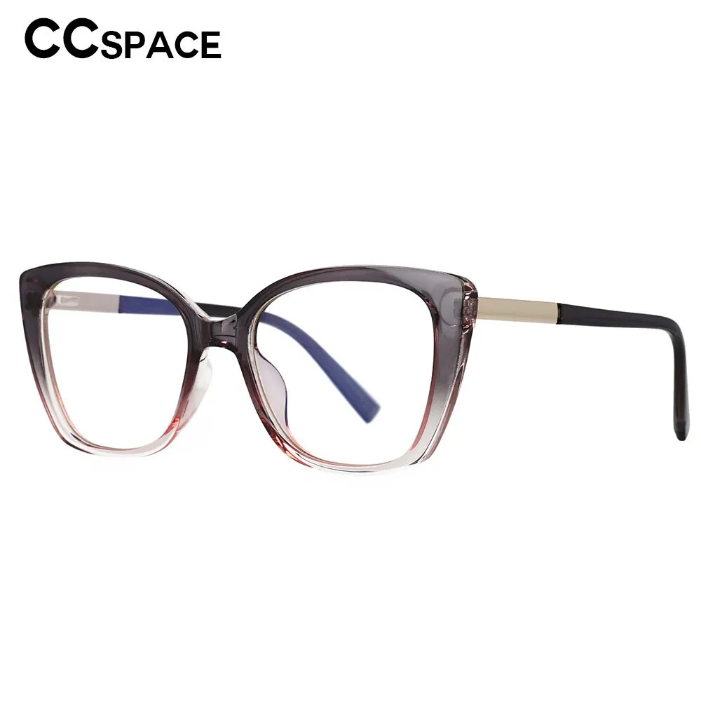 CCspace Women's Full Rim Square Cat Eye Tr 90 Titanium Frame Eyeglasses 53117