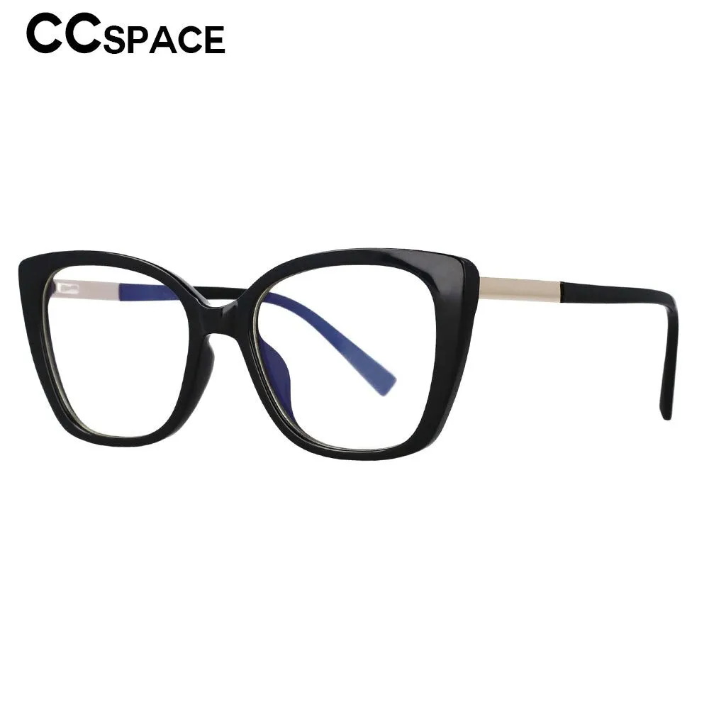 CCspace Women's Full Rim Square Cat Eye Tr 90 Titanium Frame Eyeglasses 53117