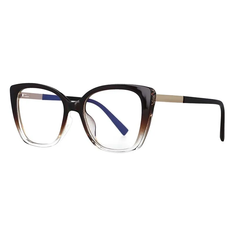 CCspace Women's Full Rim Square Cat Eye Tr 90 Titanium Frame Eyeglasses 53117