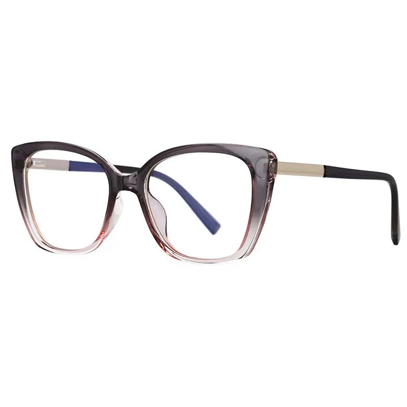 CCspace Women's Full Rim Square Cat Eye Tr 90 Titanium Frame Eyeglasses 53117