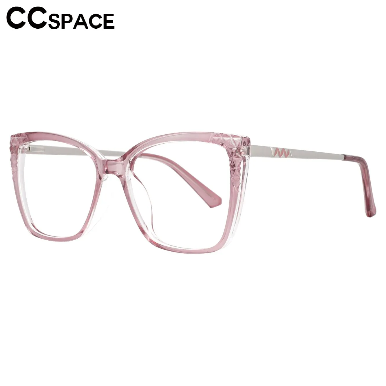 CCspace Women's Full Rim Square Cat Eye Tr 90 Titanium Frame Eyeglasses 53715