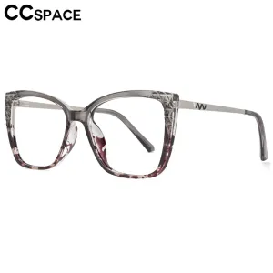 CCspace Women's Full Rim Square Cat Eye Tr 90 Titanium Frame Eyeglasses 53715