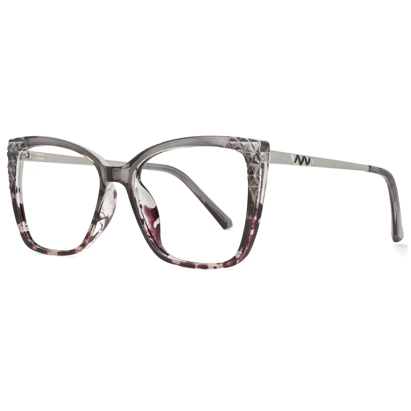 CCspace Women's Full Rim Square Cat Eye Tr 90 Titanium Frame Eyeglasses 53715