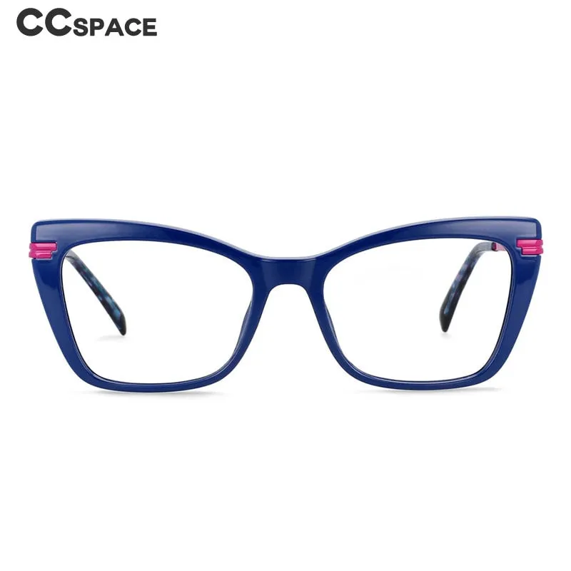 CCspace Women's Full Rim Square Cat Eye Tr 90 Titanium Frame Eyeglasses 54335