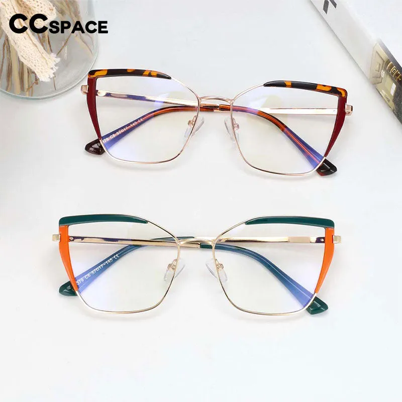 CCspace Women's Full Rim Square Cat Eye Tr 90 Titanium Frame Eyeglasses 54438