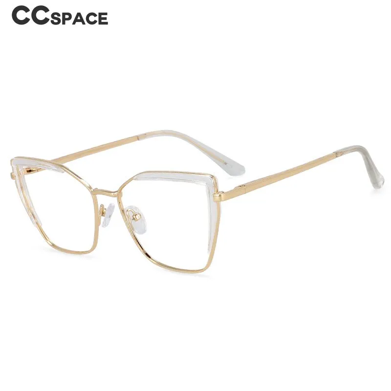 CCspace Women's Full Rim Square Cat Eye Tr 90 Titanium Frame Eyeglasses 54438