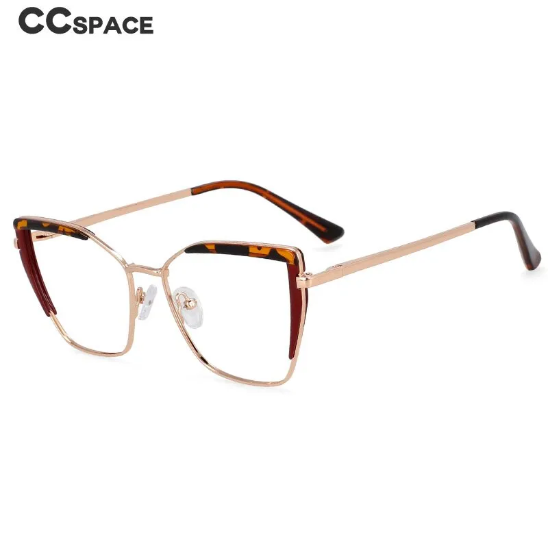 CCspace Women's Full Rim Square Cat Eye Tr 90 Titanium Frame Eyeglasses 54438