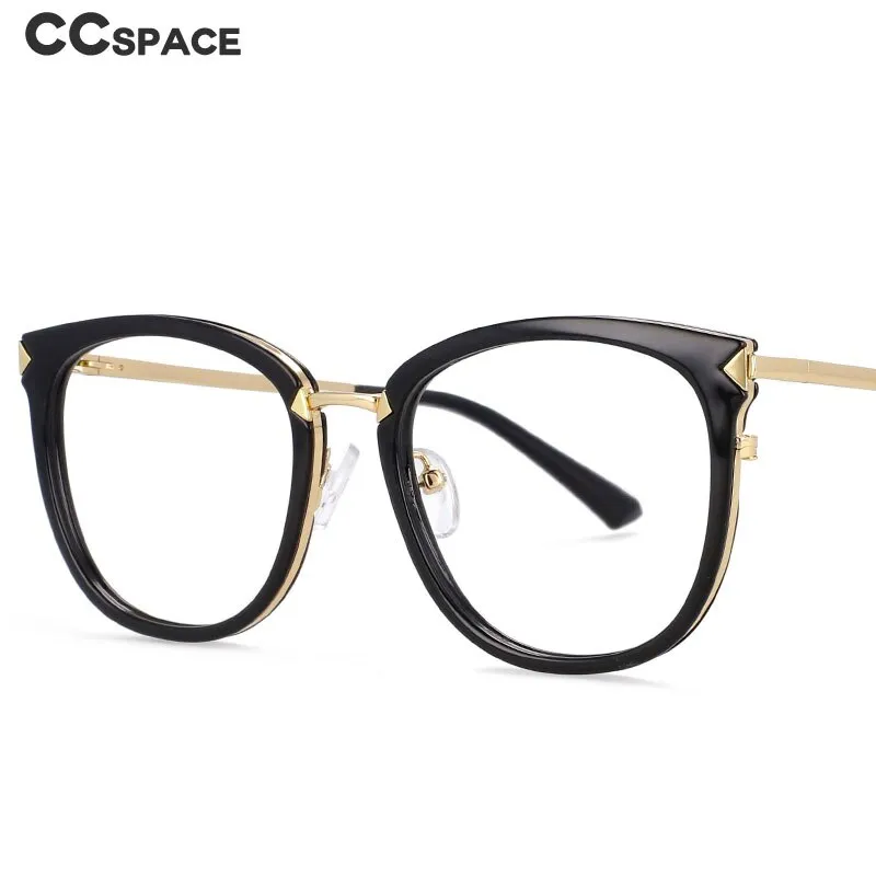 CCspace Women's Full Rim Square Round Tr 90 Titanium Frame Eyeglasses 54156