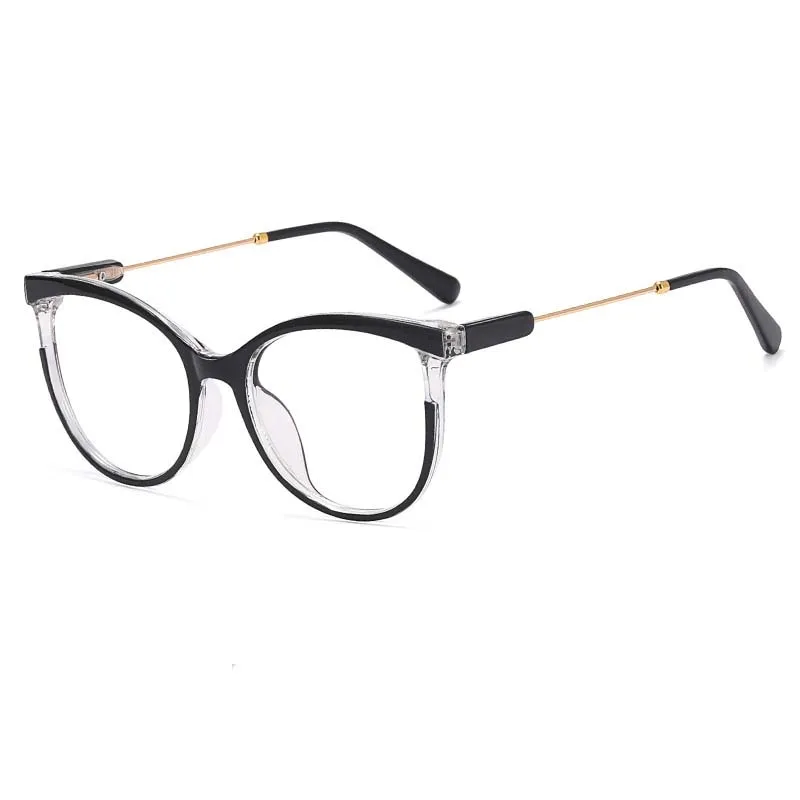 CCspace Women's Full Rim Square Tr 90 Titanium Eyeglasses 55223