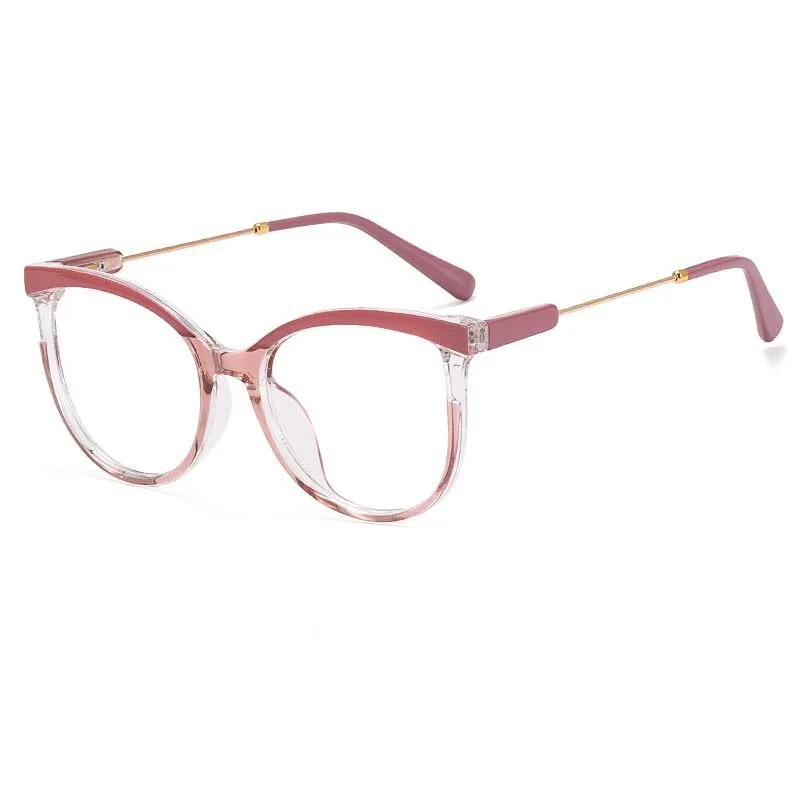 CCspace Women's Full Rim Square Tr 90 Titanium Eyeglasses 55223