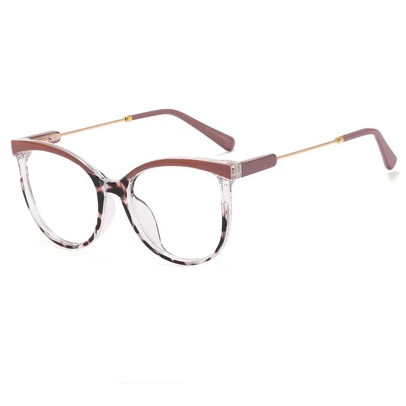 CCspace Women's Full Rim Square Tr 90 Titanium Eyeglasses 55223