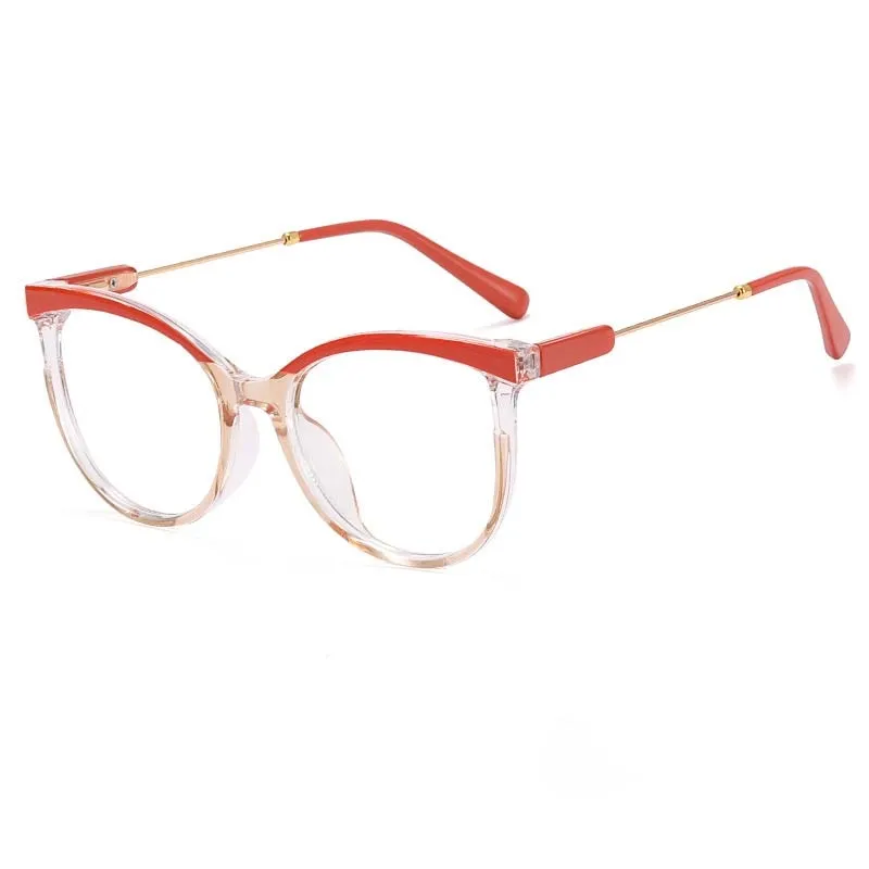 CCspace Women's Full Rim Square Tr 90 Titanium Eyeglasses 55223