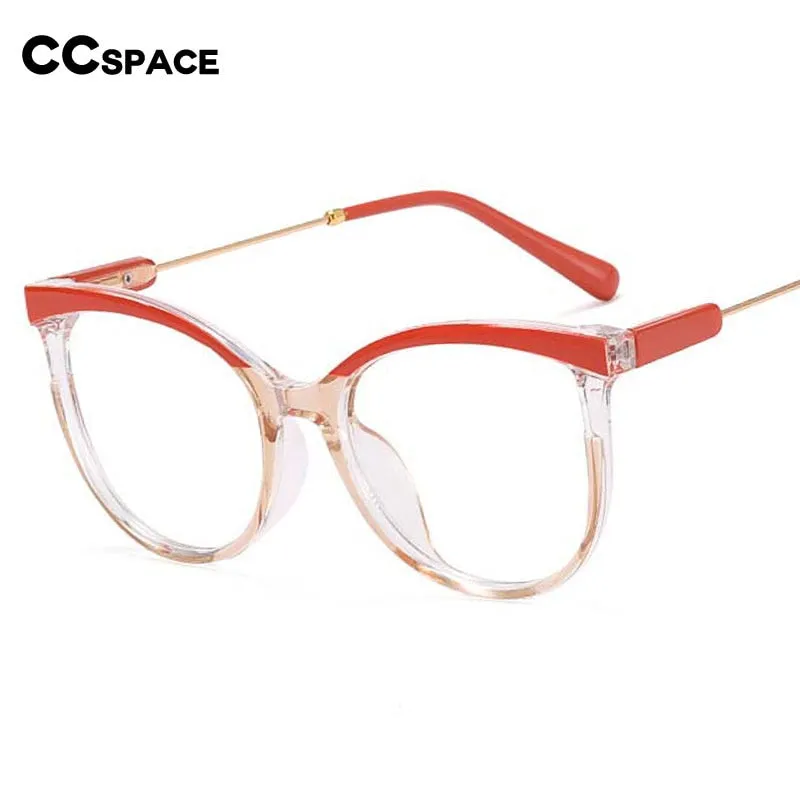 CCspace Women's Full Rim Square Tr 90 Titanium Eyeglasses 55223