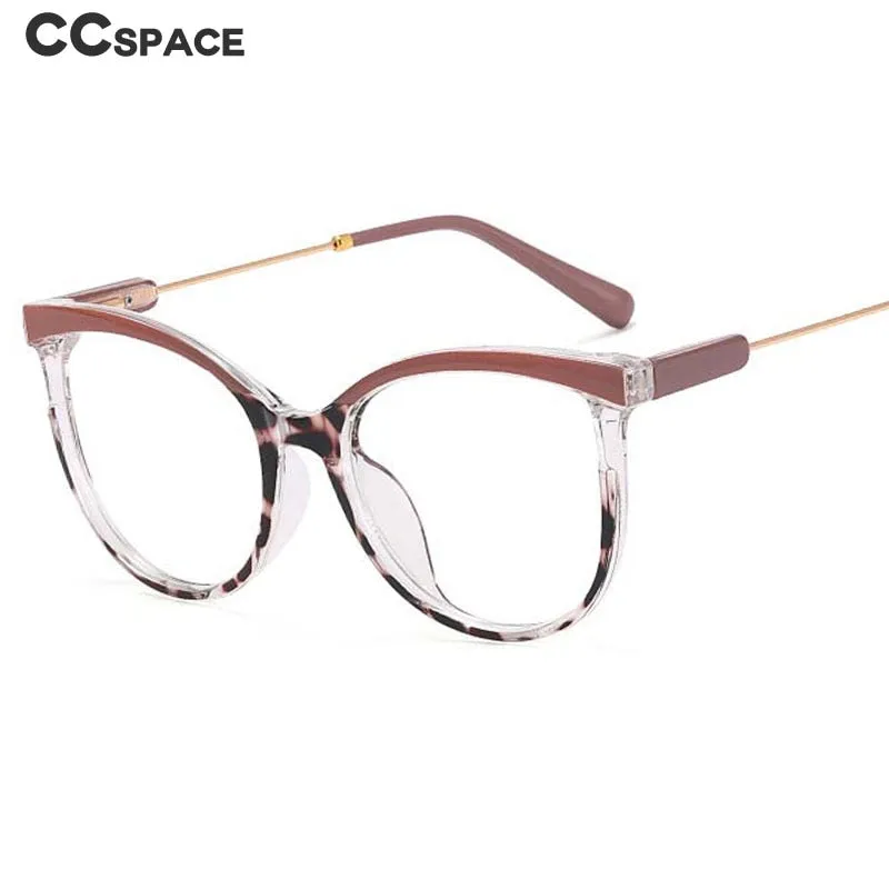 CCspace Women's Full Rim Square Tr 90 Titanium Eyeglasses 55223