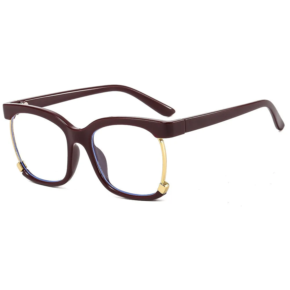 CCspace Women's Semi Rim Square Tr 90  Eyeglasses 53315