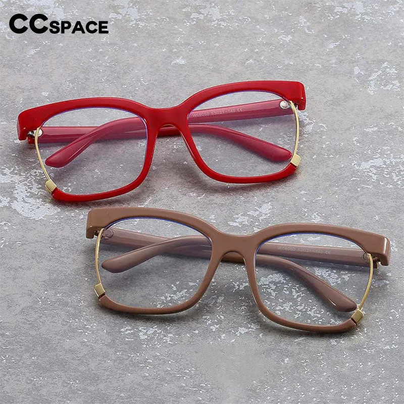 CCspace Women's Semi Rim Square Tr 90  Eyeglasses 53315