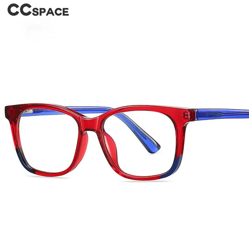 CCspace Youth's Unisex Full Rim Square Tr 90 Titanium Eyeglasses 54523