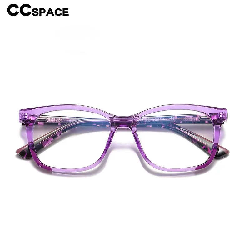 CCspace Youth's Unisex Full Rim Square Tr 90 Titanium Eyeglasses 54523