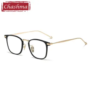 Chashma Men's Full Rim Square Titanium Frame Eyeglasses 30018